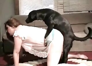 Anal action with a small doggy