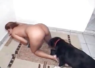 The tight wet pussy of this girl gets banged by a doggie