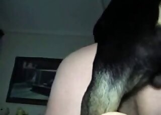 Very fast and hard sex with a black doggy