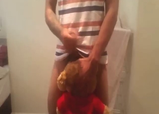 Zoo XXX with a sexy teddy bear banged hard